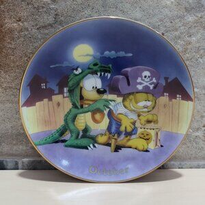 Garfield Calendar October Plate Jim Davis Plate No A 1444 Danbury Mint
